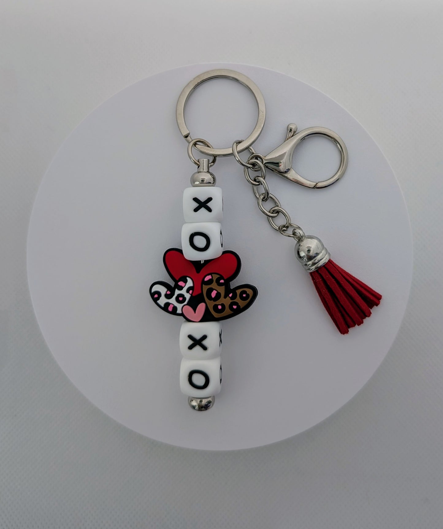 Llavero de corazones xoxo